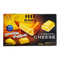 일본직구 모리나가제과 베이크 크리미치즈 과자케이크 10개입, 38g, 1개