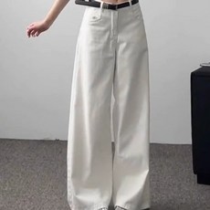 봄 가을 여자 와이드 팬츠 하이웨스트 여성 와이드 데님 팬츠 데일리 여성용 청바지 CJJ