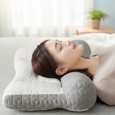 새로하 목이 편한 라텍스 메모리폼 경추베개, 1개