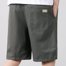阿堯的店 五分純棉短褲，透氣休閒鬆緊腰短褲