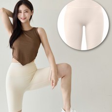 노리엘 노와이존 5부 레깅스 요가 필라테스 운동복 하의