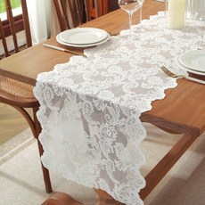 플라워 레이스 테이블러너, 35x150cm, TYPE 01, 1개