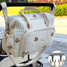 러블리솜 유모차 기저귀가방 오거나이저 보관함 가방걸이, 아이보리 대형