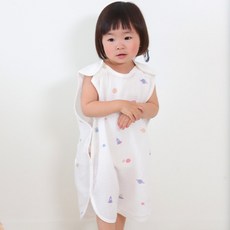 케라타 ibul 여름용 2중거즈 유아동 수면조끼 아동잠옷