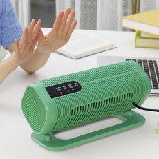 아이프리 미니 전기 발난로 PTC 사무실 온풍기 히터 시즌2, 그린