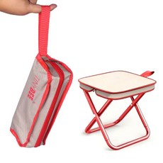 클로버 테크 휴대용 다용도 접이식 체어, 1개, 아이보리(레드)