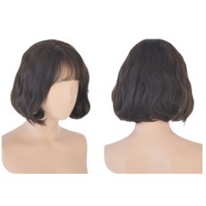 GabalNara 女性用空氣燙棉質全頂假髮 S, 自然棕, 1個