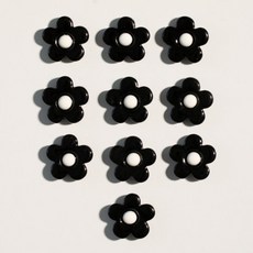 84x84 인테리어 냉장고 현관문 자석 마그네틱, 블랙데이지10p