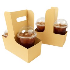 베스트박스 튼튼한 2구 컵캐리어 커피캐리어 무지 테이크아웃 커피포장 200개입, 200개