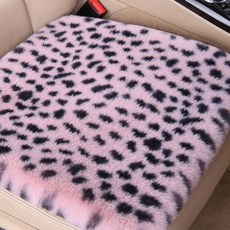 스타일닥터 겨울 자동차방석 범용 호피 무늬 뽀글이 따뜻하개 자동차 시트커버 3종 세트, 1세트, 퍼플