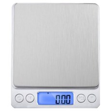 [초정밀 0.1g] 굿프라이스 디지털 주방저울 가정용 학습용 베이킹 3kg 슬림형 전자저울, 화이트