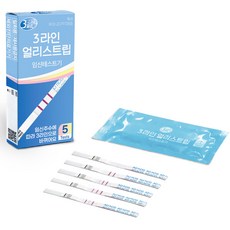 에이디텍 신개념 쓰리라인 임테기 (3라인) 얼리 임신테스트기 (10mIU/mL) 스트립 기록용, 1개, 5개입