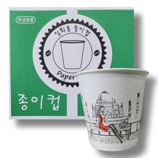 무형광 천연펄프 종이컵 185ml, 1000개