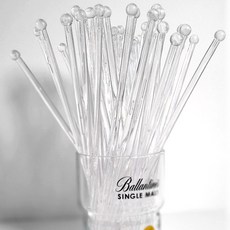 Ville 하이볼 스틱 방울 머들러 롱 티스푼 바, 색상, 10개, 투명