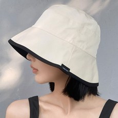 여성 양면 투톤 버킷햇 벙거지모자 UV 자외선차단 경량 턱끈 봄여름가을 햇빛가리개 모자