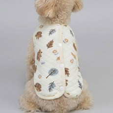 해피펫밀리 리틀포레 순면조끼, 1개, 카우