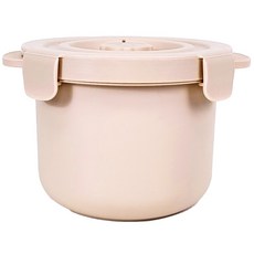 마미레 저당밥솥 전자렌지용기 저칼로리 다이어트 저당 설계, 크림색2개