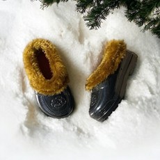 전원일기 1919 기본[돌김] 깔창 양말 포함 아기 털고무신