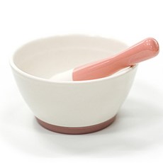 Blue Mama Porcelain 嬰兒食品炊具套裝砂漿 + 蝙蝠, 粉色, 1組