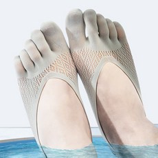 로아 남녀 발가락 양말 5P 무지 페이크 삭스 논슬립 덧신