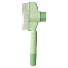 반려동물 원터치 브러쉬 반려동물 스테인리스 털 제거 빗 털갈이용 1개, 녹색