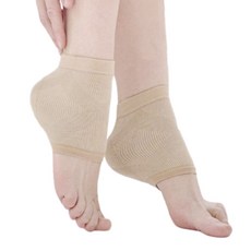 소프트스킨 국산 보습 양말 그래핀소재 발 뒤꿈치 패드 베이지(스킨), 2세트