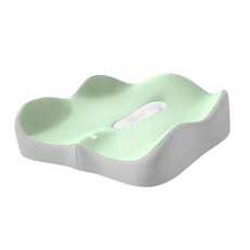 지나로 꼬리뼈 통증완화 폭신한 메모리폼 사무실 의자방석, 회색+연회색, 1개