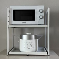 BONITO 높이조절 슬라이딩 주방 다용도 수납장, 2단, 웜화이트