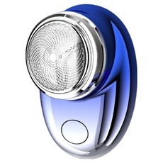 [5시건 당일배송] 1+1 REGN x JILILAI USB 충전식 미니 전기면도기 물세척 포켓형 전동면도기, 블루+블루