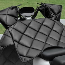 데일리인 오토바이 무릎 담요 스쿠터 겨울용 바람막이 워머 방한 장갑 용품 보온, 블랙