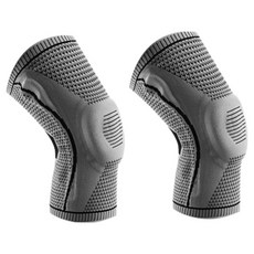 웰럽 프로 무릎보호대 WL-1052 헬스 등산 축구 테니스, 2세트, 그레이