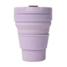 옵티머스 접이식 휴대용 실리콘 텀블러+빨대세트, 1개, 475ml, 라일락