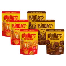 [6PACK] 당 1g 단백질 11g - 카인다 미니 프로틴 쿠키 저당 단백질 식단관리 간식, 50g, 6개