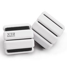 XTR 러닝 발목 손목 중량 밴드 0.5kg 2개 홈트 다이어트 착용형 아령, 500g, 밀키화이트