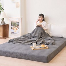 따잠 스탠다드 3단 접이식 통몰드 매트리스+커버 8/15cm