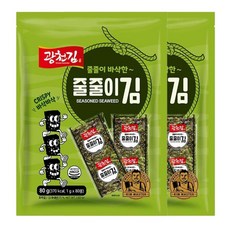 광천김 바삭한 줄줄이김 80p, 80g, 2개