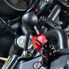 알루미늄 백미러마운트 램마운트거치대 백미러 사이드미러 볼베이스 거치대, 레드, 1개