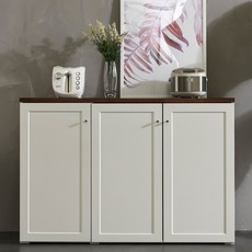 장인가구 셰리 1200 주방수납장, 아이보리(상판-멀바우), 2단