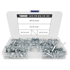 꽃잎 확장 너트 48개/세트 철판 고정앙카 확장 리벳 잭너트 페탈 확장 너트 M4/M5/M6