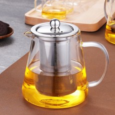 내열유리 티포트, 혼합색상, 450ml, 1개