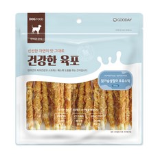 굿데이 강아지 건강한 육포, 닭가슴살말이 우유스틱, 300g, 1개