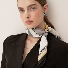 엘르 E벨트블럭 실크 미니 스카프 SE321S304