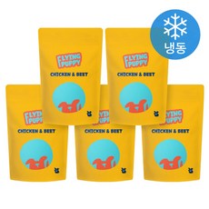 플라잉퍼피 강아지 냉동 화식 사료, 400g, 5개, 닭