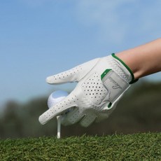 [4장 1세트] 리카타 그리너스 올양피 이지탭 남성 여성 골프장갑 왼손착용, 화이트그린, 4개