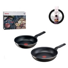 [테팔] 엑스엘 인텐스 24+28+멀티뚜껑(블랙), 블랙, 24cm + 28cm + 멀티뚜껑(블랙)