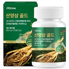 [정품] 산양삼 컷 골드 99%, 1개, 120정