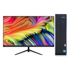 삼성 컴퓨터 본체 데스크탑 사무용 PC 모니터 포함 풀세트 윈도우11, i3-4130+27인치 풀세트, WIN11 Pro, 256GB, 8GB, 블랙