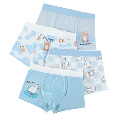 4종 세트 워더미 남아용 순면 사각 드로즈 아동 팬티 Z415