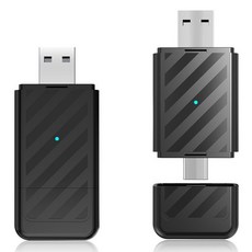 오솜 카플레이 무선 2in1 미니 어댑터 차량용, 검은색, CA-21