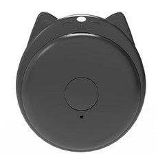 카토 강아지 고양이 실시간 위치추적기 블루투스5.2 방수 GPS 목걸이 안드로이드 iOS 연동 분실방지기 양방향알람 휴대용 셀카리모컨 물건찾기, 1개, 블랙